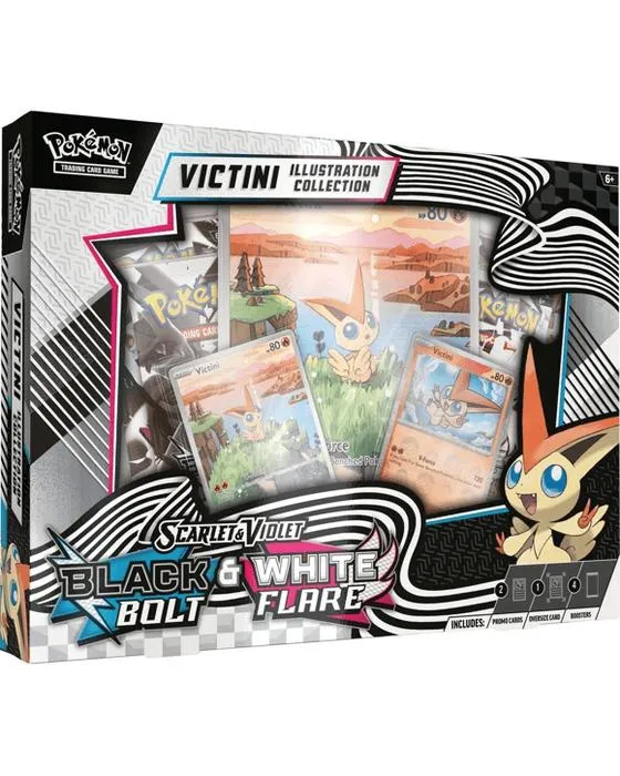 Pokemon Trading Card Game: Collection d'illustrations de la couleur noire et du violet et du blanc de la couleur Victini
