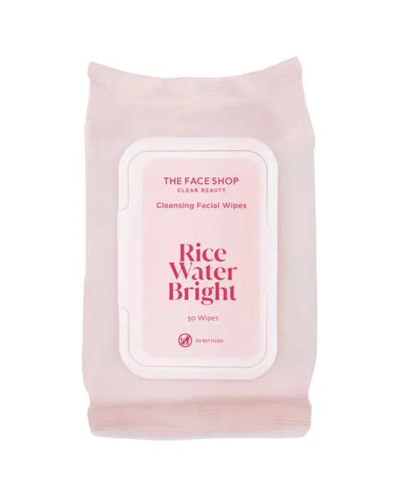 50 Pack The Face Shop Rice Eau Lumineuse Wipes nettoyantes
