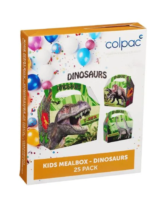 Colpac Kids Boîte à repas Dinosaures 25 Pack