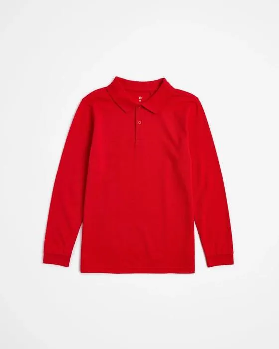 Cible Enfants Australien Coton 2 Pack École Long Sleeve Polo Top