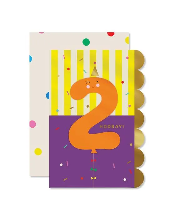 Carte d'anniversaire de 2ème marque - Ballon
