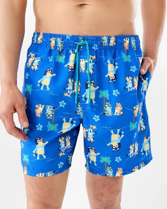 Bluey Licence Famille de shorts de tableau de correspondance