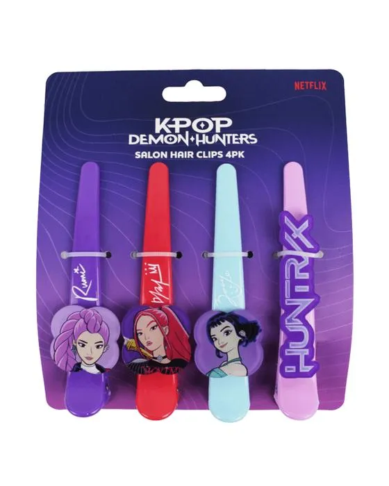 4 Pack KPop Demon Hunters Licence Salon de coiffure clips