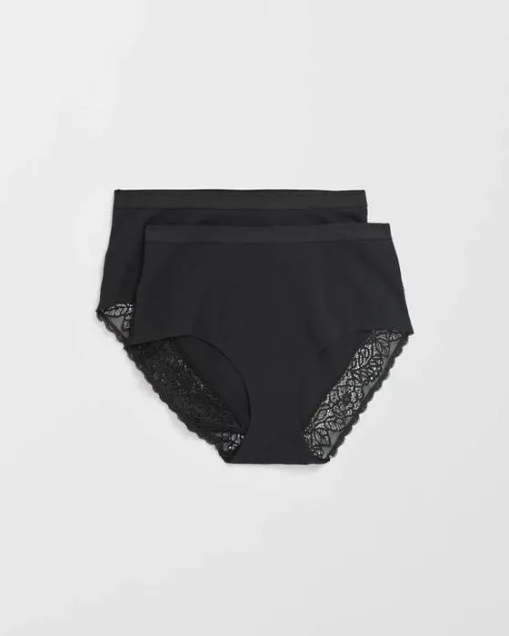 Cible Femme Australien Coton Blend 2 Pack Luna Dentelle Light Shaping Slips complets