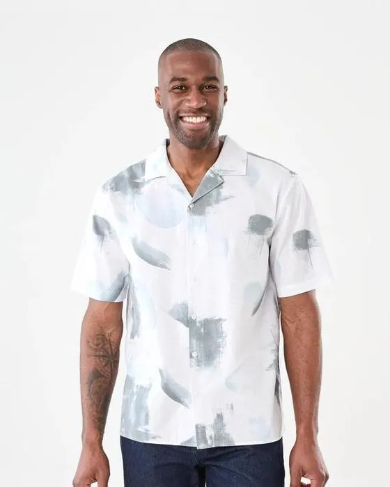 Chemise en coton imprimé manches courtes