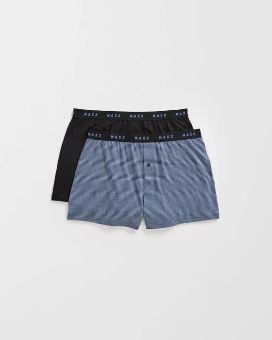 Plus Taille Maxx Australian Coton 2 Pack Knit Boxers