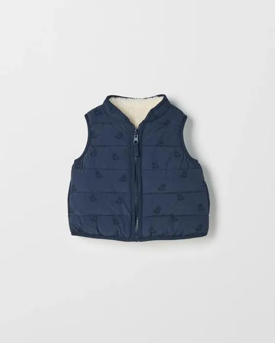 Ciblez le Veste de puffer Sherpa réversible pour bébé