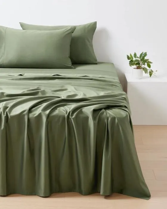 Ensemble de feuille de coton 500 fils de filet - King Bed, Forest