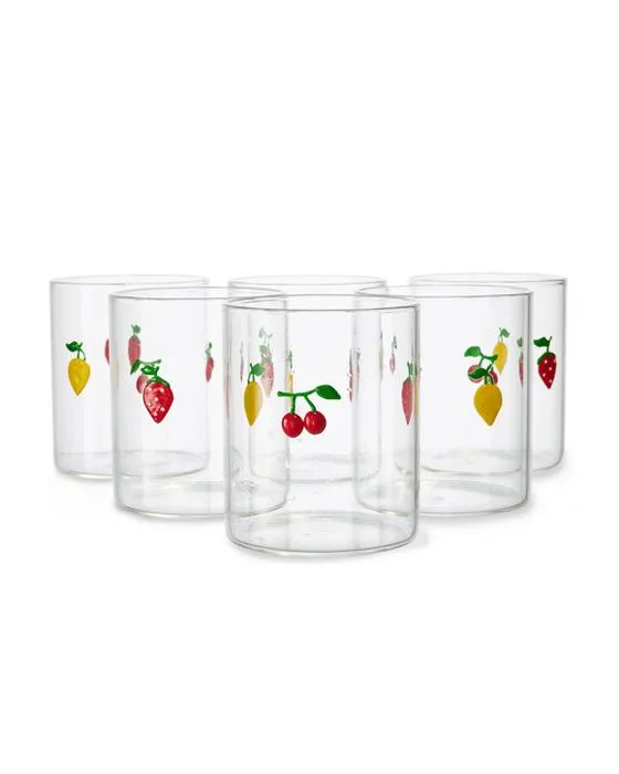 6 Lunettes d'icônes de fruits