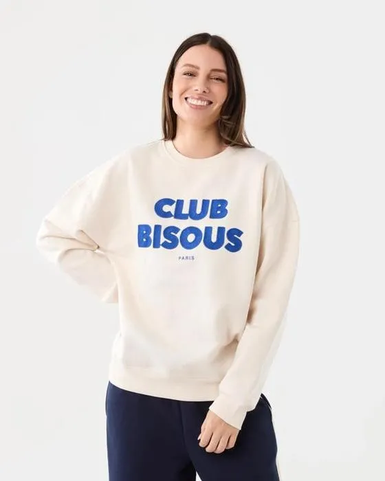Sweatshirt surdimensionné imprimé Col d'équipage