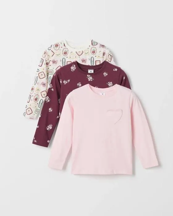 Cible Enfants Australien Cotton 3 Pack T-shirt manches longues