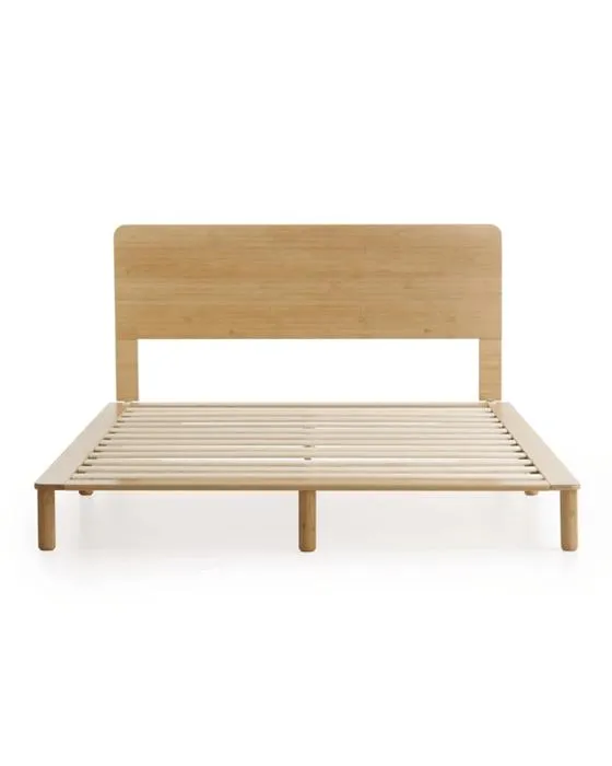 Lit double Evalyn Lit en bois Cadre