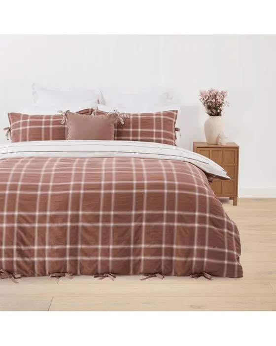 Cochez Couverture de matelas réversible en coton - lit Queen, Moka