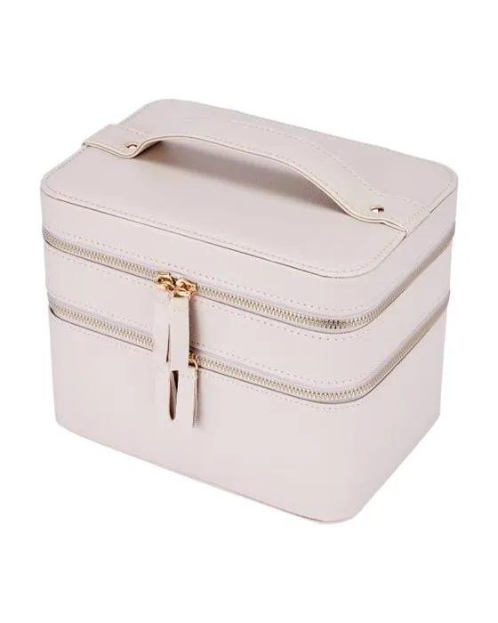 OXX Cosmétiques Double niveau d'organisation de maquillage dur - Beige