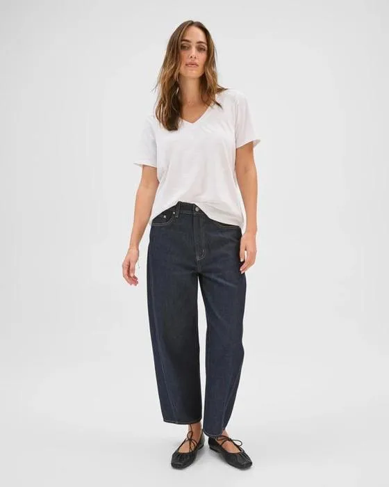 T-shirt en V-Neck détendu de coton australien cible