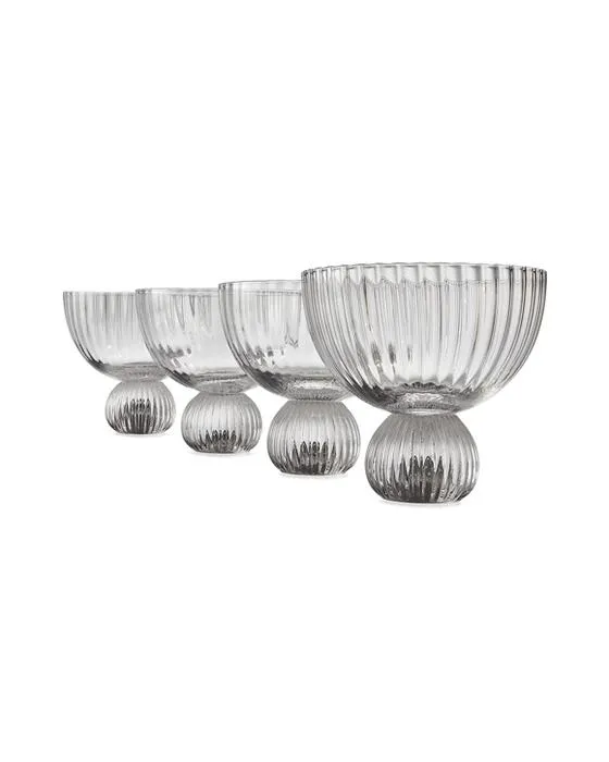 4 verres à cocktail linéaire et à gin