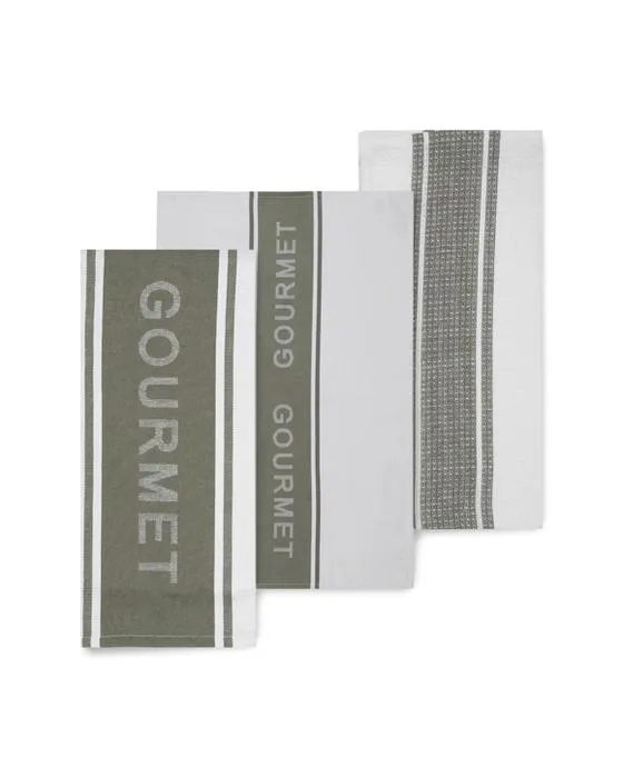 3 Paquet de serviettes de thé jumbo olive Gourmet