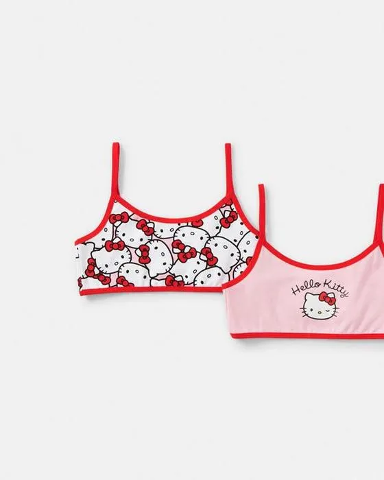 2 Pack Hello Kitty License Crop Top