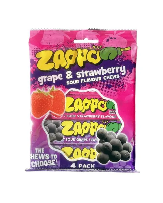 Zappo Grape et fraises Assaisonnement Amandes 4 Paquet 116g