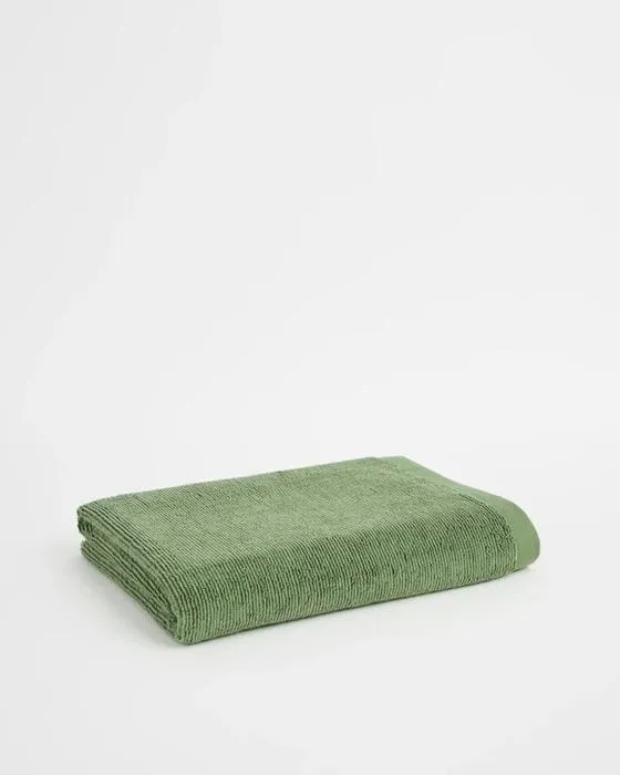 Cible rose australienne de bain côte de coton feuille - vert