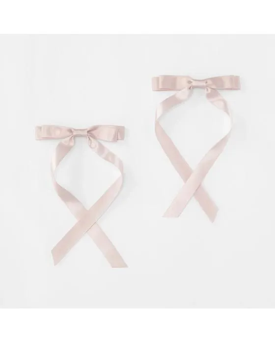 2 Packs de ruban rose Bow Slide clips cheveux