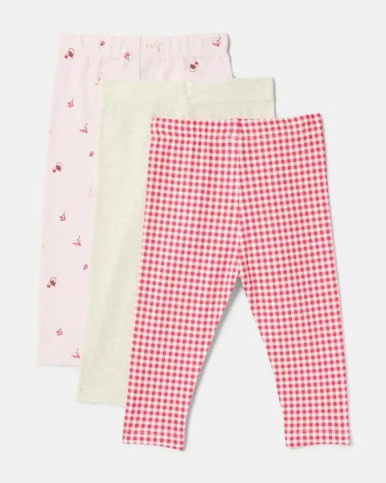 3 Leggings d'impression en emballage