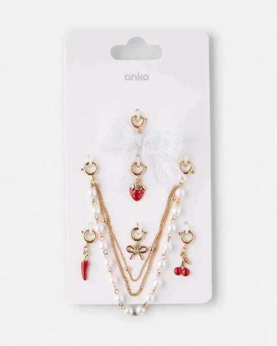 6 Pack de charmes de la dentelle Bow - Tonalité or