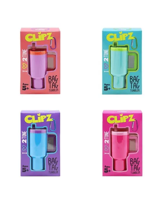 Clipz Sac Collection d'étiquettes: Porte-clés de série Tumbler - Assortiment