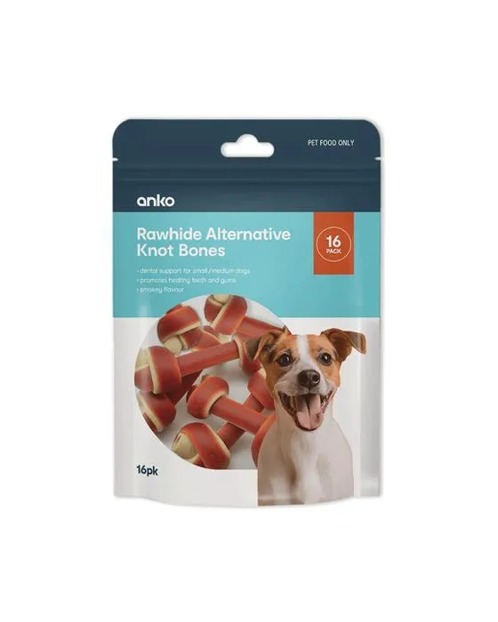 16 Pack de produits de traitement de la peau de chien Ossements de noeuds alternatifs - Petit
