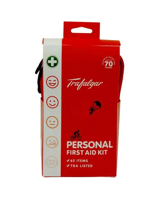 Trousse personnelle de premiers soins de Trafalgar 62 pièce