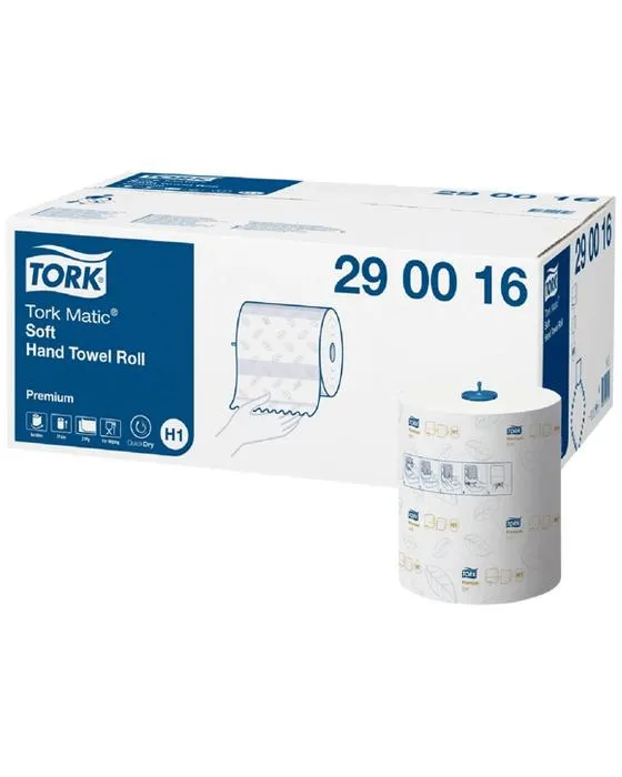 Tork Matic extra doux rouleau de serviette à main 2 Ply 408 feuille 6 Pack