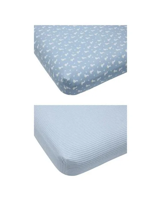 2 feuilles de literie en coton de Flannelette - Oies et bandes