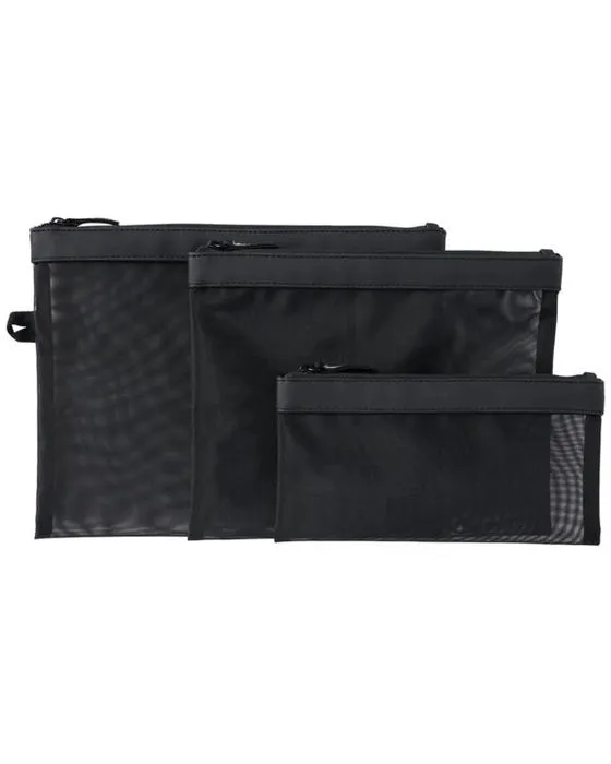 Otto Mesh Pouches Noir 3 Pack