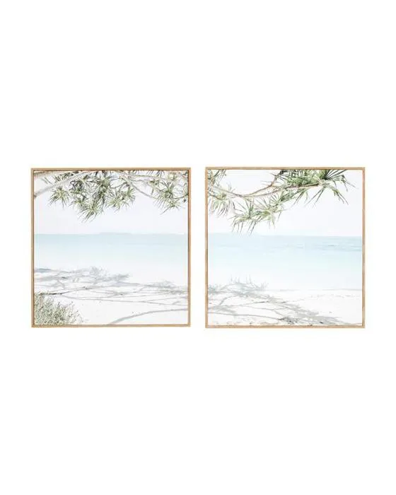 2 Pack Toile à cadres de plage - 40cm x 40cm
