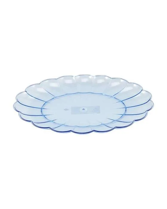 Platter ovale bleu teinté