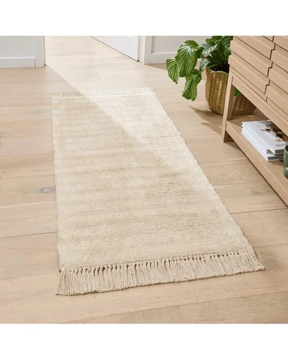 Rug tissé Nina - beige, petit - 140cm x 70cm