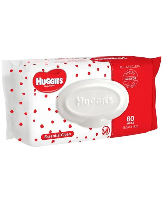 Huggies Essentials Bébé Wipes Fragrance Free 80 Pack