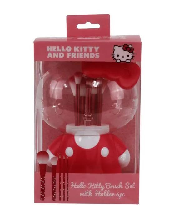 Set de brosses Hello Kitty et Amis avec support 6 pièces
