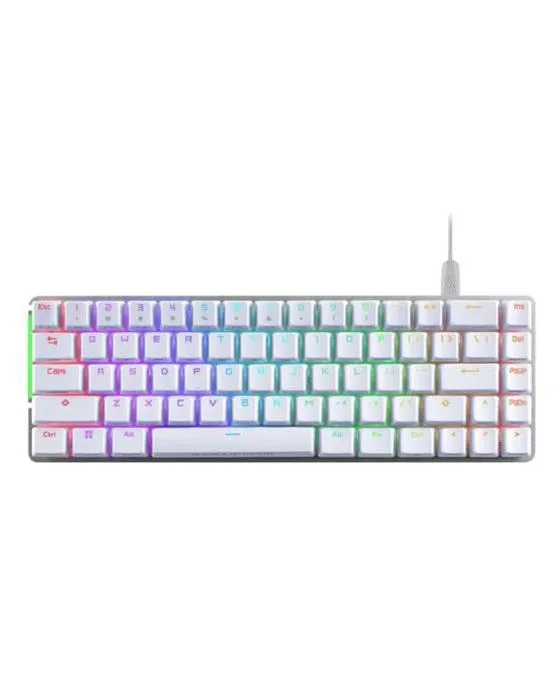 ASUS ROG - Clef de jeu mécanique d'As Falchion - Blanc clair de lune