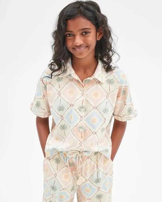 Chemise courte manches à imprimé cible