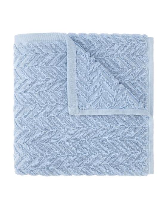 Serviette en coton Chevron - Bleu