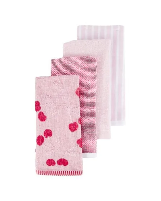 4 sachets de cerise rose Terry Torchons