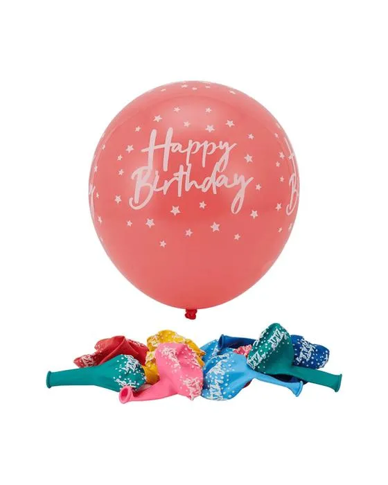 12 Packs de Ballons d'anniversaire multicolores