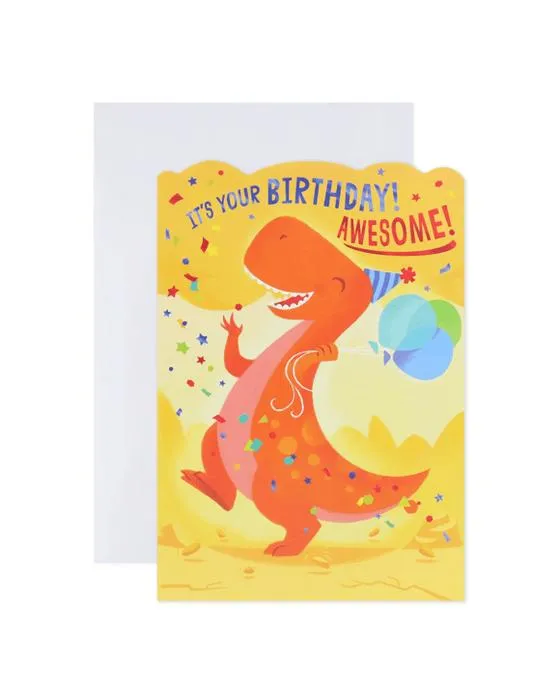 Édition créative de la carte d'anniversaire Hallmark - Dinosaur