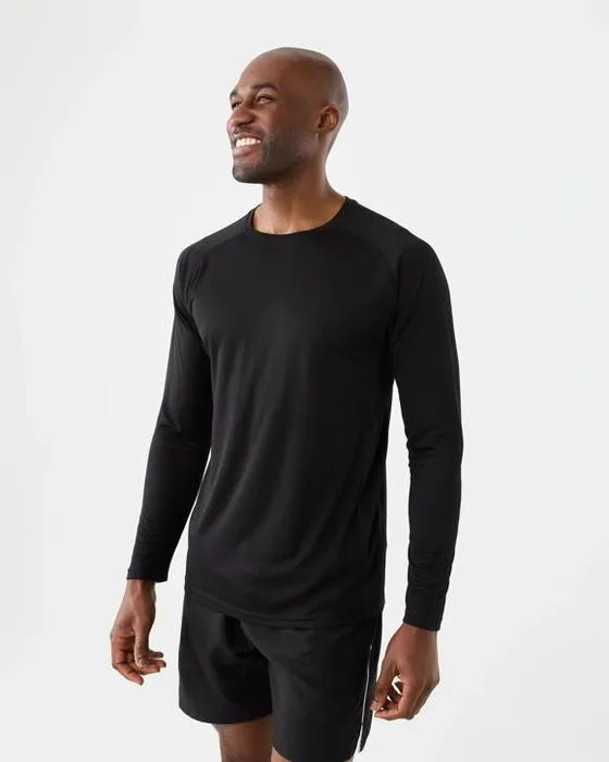T-shirt de performance à manches longues pour hommes actifs