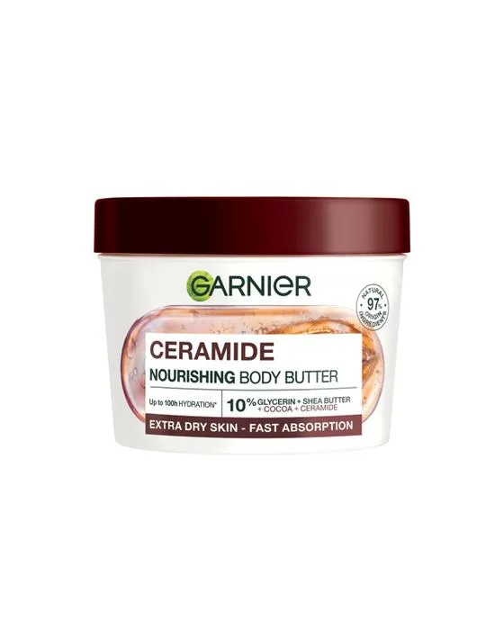 Garnier Body Superfood Crème de beurre de réparation 48H 380ml - Cacao et Céramide