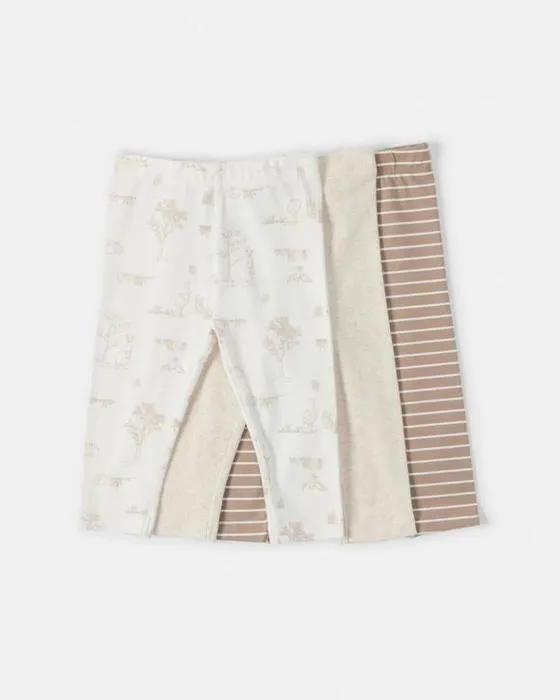 3 paquets de leggings de coton