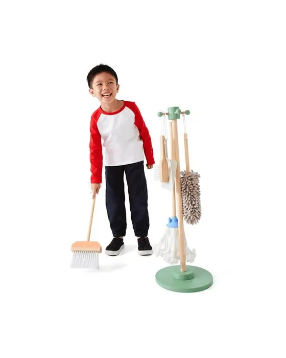 Jeu de jouets de nettoyage en bois de 6 pièces