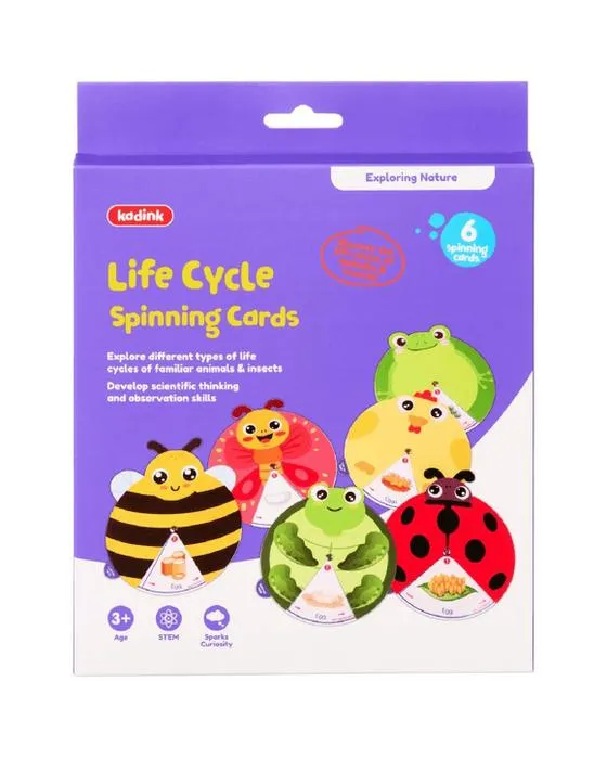 Cartes de spinning du cycle de vie Kadink