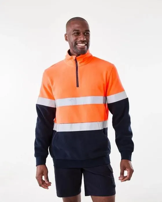 Vêtements de travail Hi-Visibilité 1/4 Zip Polar polaire Pullover